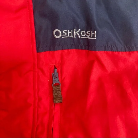 Oshkosh B'Gosh Boys Size 6 Puff Hooded Jacket Blue/Red - Picture 13 of 14